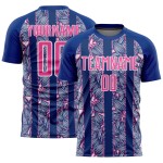 Royal Flowers Pink-Weiß Sublimation Uniform Fußballtrikot Custom Royal Flowers Pink-Weiß Sublimation Uniform Fußballtrikot Custom