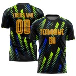Trikot Fußball Sublimation Uniform Grün Schwarz Gold-Neon Custom