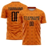 Benutzerdefinierte Black-Bay Orange Sublimation geometrische Jersey Fußball Orange Formen Texas Uniform Benutzerdefinierte Black-Bay Orange Sublimation geometrische Jersey Fußball Orange Formen Texas Uniform