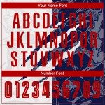 Jersey Sublimation Muster Graffiti Scratch Custom Uniform Fußball Rot-Marine