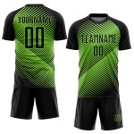Grün Schwarz Sublimation Uniform Neon Custom Fußball Trikot