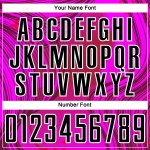 Jersey Custom Schwarz-Weiß Fußball Sublimation Hot Pink Uniform Wellen Jersey Custom Schwarz-Weiß Fußball Sublimation Hot Pink Uniform Wellen