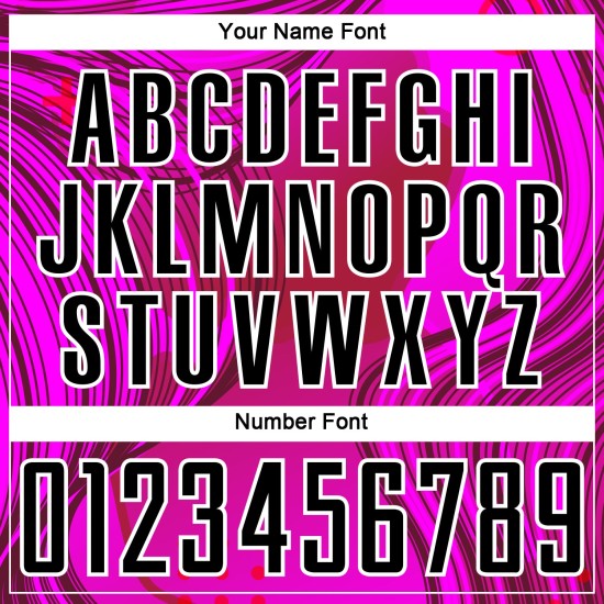Jersey Custom Schwarz-Weiß Fußball Sublimation Hot Pink Uniform Wellen Jersey Custom Schwarz-Weiß Fußball Sublimation Hot Pink Uniform Wellen