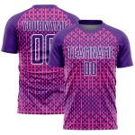 Fußball Formen Sublimation Uniform Custom Lila Rosa-Weiß Abstrakte Jersey Fußball Formen Sublimation Uniform Custom Lila Rosa-Weiß Abstrakte Jersey