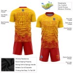 Fußballtrikot Gelb Rot Uniform Sublimation Custom Fußballtrikot Gelb Rot Uniform Sublimation Custom