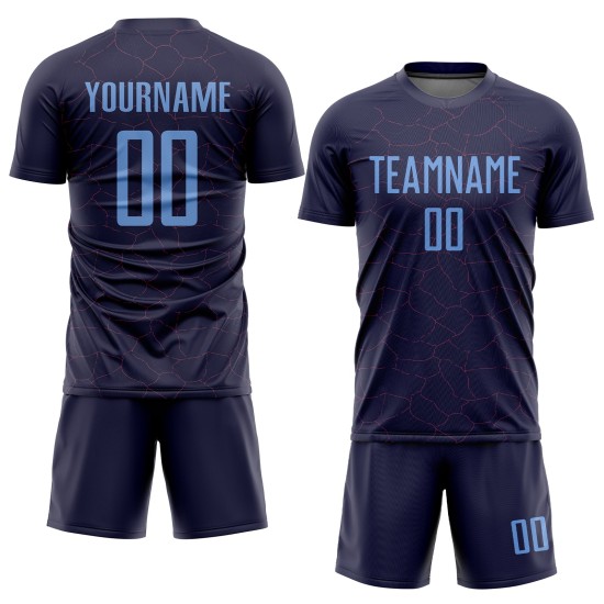Uniform Trikot Lila Fußball Sublimation Benutzerdefinierte Blaues Licht Uniform Trikot Lila Fußball Sublimation Benutzerdefinierte Blaues Licht