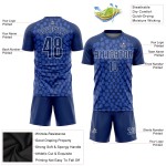 Navy Royal Jersey Sublimation Uniform Custom Fußball Weiß