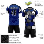 Royal Custom Fußballtrikot Schwarz-Weiß Sublimation Uniform Royal Custom Fußballtrikot Schwarz-Weiß Sublimation Uniform