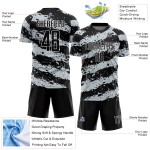 Sublimation Grau-Weiß Schwarz Jersey Fußball Custom Splash Light Uniform Sublimation Grau-Weiß Schwarz Jersey Fußball Custom Splash Light Uniform