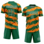 Splash Sublimation Trikot Kelly Uniform Bay Grün Fußball Custom Orange-Weiß Splash Sublimation Trikot Kelly Uniform Bay Grün Fußball Custom Orange-Weiß
