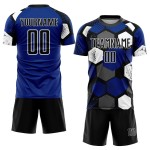 Royal Custom Fußballtrikot Schwarz-Weiß Sublimation Uniform Royal Custom Fußballtrikot Schwarz-Weiß Sublimation Uniform
