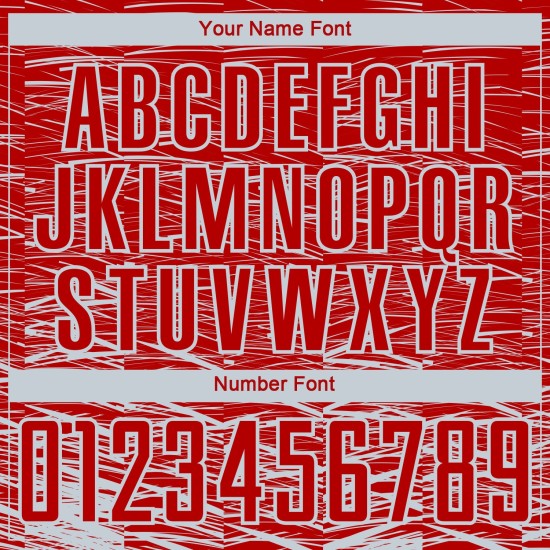Sublimation Silber-Weiß Rot Jersey Uniform Linie Custom Fußball Sublimation Silber-Weiß Rot Jersey Uniform Linie Custom Fußball