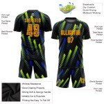 Trikot Fußball Sublimation Uniform Grün Schwarz Gold-Neon Custom