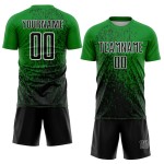 Fußball Kunst Sublimation Grün Fragment Uniform Abstrakte Schwarz-Weiß Gras Jersey Custom Fußball Kunst Sublimation Grün Fragment Uniform Abstrakte Schwarz-Weiß Gras Jersey Custom