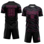 Fußball Sublimation Schwarz Uniform Jersey Custom Pink Fußball Sublimation Schwarz Uniform Jersey Custom Pink