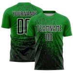 Fußball Kunst Sublimation Grün Fragment Uniform Abstrakte Schwarz-Weiß Gras Jersey Custom Fußball Kunst Sublimation Grün Fragment Uniform Abstrakte Schwarz-Weiß Gras Jersey Custom