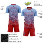 Jersey Fußball Rot Licht Uniform Custom Blau Sublimation Jersey Fußball Rot Licht Uniform Custom Blau Sublimation