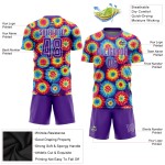 Krawatte Sublimation Uniform Lila-Weiß Jersey Custom Dye Fußball Krawatte Sublimation Uniform Lila-Weiß Jersey Custom Dye Fußball