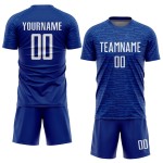 Uniform Weiß Royal Jersey Fußball Benutzerdefinierte Sublimation Uniform Weiß Royal Jersey Fußball Benutzerdefinierte Sublimation