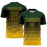 Benutzerdefinierte Grün Verblassen Uniform Nadelstreifen Mode Fußball Gelb Jersey Sublimation Benutzerdefinierte Grün Verblassen Uniform Nadelstreifen Mode Fußball Gelb Jersey Sublimation