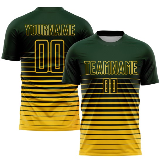 Benutzerdefinierte Grün Verblassen Uniform Nadelstreifen Mode Fußball Gelb Jersey Sublimation Benutzerdefinierte Grün Verblassen Uniform Nadelstreifen Mode Fußball Gelb Jersey Sublimation