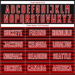 Schwarz-Rot-Weiß-Trikot Sublimation Custom Fußballuniform Schwarz-Rot-Weiß-Trikot Sublimation Custom Fußballuniform