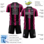 Geometrische Schwarz Custom Jersey Uniform Fußball Rosa-Weiß Heiße Abstrakte Muster Sublimation Geometrische Schwarz Custom Jersey Uniform Fußball Rosa-Weiß Heiße Abstrakte Muster Sublimation