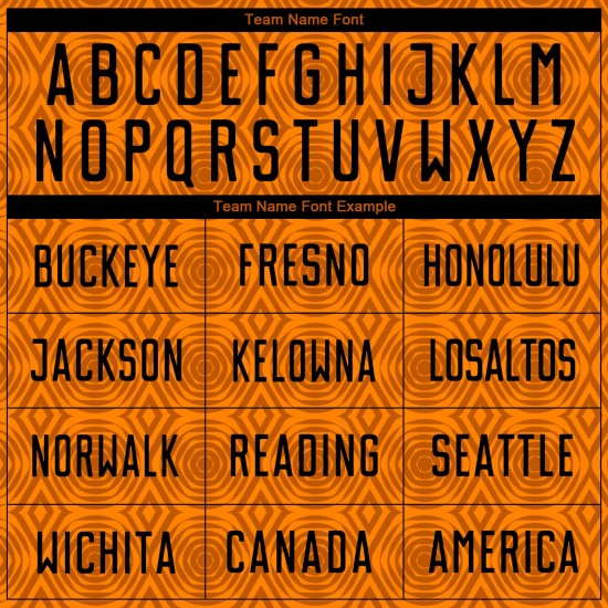 Benutzerdefinierte Black-Bay Orange Sublimation geometrische Jersey Fußball Orange Formen Texas Uniform Benutzerdefinierte Black-Bay Orange Sublimation geometrische Jersey Fußball Orange Formen Texas Uniform