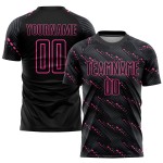 Fußball Sublimation Schwarz Uniform Jersey Custom Pink Fußball Sublimation Schwarz Uniform Jersey Custom Pink