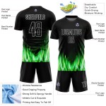 Fußballuniform Flammentrikot Sublimation Weiß Schwarz Custom Fußballuniform Flammentrikot Sublimation Weiß Schwarz Custom