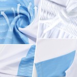 Fußballtrikot Uniform Gradient Line Sublimation Neon Navy-Weiß Custom Grün Fußballtrikot Uniform Gradient Line Sublimation Neon Navy-Weiß Custom Grün