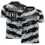 Sublimation Grau-Weiß Schwarz Jersey Fußball Custom Splash Light Uniform Sublimation Grau-Weiß Schwarz Jersey Fußball Custom Splash Light Uniform