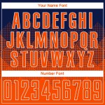 Navy Sublimation Jersey Uniform Custom Orange-Weiß Fußball
