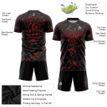 Sublimation Schwarz Fußball Rot Uniform Custom Jersey Sublimation Schwarz Fußball Rot Uniform Custom Jersey
