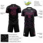 Fußball Sublimation Schwarz Uniform Jersey Custom Pink Fußball Sublimation Schwarz Uniform Jersey Custom Pink