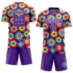 Krawatte Sublimation Uniform Lila-Weiß Jersey Custom Dye Fußball Krawatte Sublimation Uniform Lila-Weiß Jersey Custom Dye Fußball