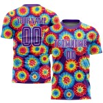 Krawatte Sublimation Uniform Lila-Weiß Jersey Custom Dye Fußball Krawatte Sublimation Uniform Lila-Weiß Jersey Custom Dye Fußball