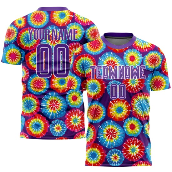 Krawatte Sublimation Uniform Lila-Weiß Jersey Custom Dye Fußball Krawatte Sublimation Uniform Lila-Weiß Jersey Custom Dye Fußball
