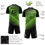 Grün Schwarz Sublimation Uniform Neon Custom Fußball Trikot