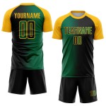 Kelly Custom Fashion Trikot Fußballuniform Schwarz Gradient Sublimation Grün-Gold Kelly Custom Fashion Trikot Fußballuniform Schwarz Gradient Sublimation Grün-Gold