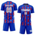 Trikot Uniform Custom Weiß-Rot Sublimation Fußball Home Royal Trikot Uniform Custom Weiß-Rot Sublimation Fußball Home Royal