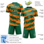 Splash Sublimation Trikot Kelly Uniform Bay Grün Fußball Custom Orange-Weiß Splash Sublimation Trikot Kelly Uniform Bay Grün Fußball Custom Orange-Weiß