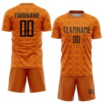 Benutzerdefinierte Black-Bay Orange Sublimation geometrische Jersey Fußball Orange Formen Texas Uniform Benutzerdefinierte Black-Bay Orange Sublimation geometrische Jersey Fußball Orange Formen Texas Uniform