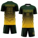 Benutzerdefinierte Grün Verblassen Uniform Nadelstreifen Mode Fußball Gelb Jersey Sublimation Benutzerdefinierte Grün Verblassen Uniform Nadelstreifen Mode Fußball Gelb Jersey Sublimation