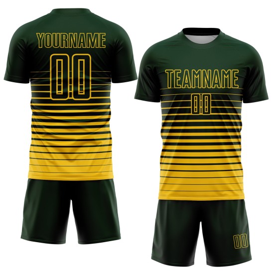 Benutzerdefinierte Grün Verblassen Uniform Nadelstreifen Mode Fußball Gelb Jersey Sublimation Benutzerdefinierte Grün Verblassen Uniform Nadelstreifen Mode Fußball Gelb Jersey Sublimation
