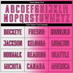 Benutzerdefinierte Uniform Sublimation Fußball Linie Gradient Weiß-Schwarz Jersey Rosa Benutzerdefinierte Uniform Sublimation Fußball Linie Gradient Weiß-Schwarz Jersey Rosa