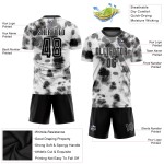 Schwarz-Weiß-Farbstoff benutzerdefinierte Uniform Fußball Jersey Sublimation Krawatte Schwarz-Weiß-Farbstoff benutzerdefinierte Uniform Fußball Jersey Sublimation Krawatte
