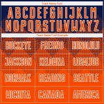 Navy Sublimation Jersey Uniform Custom Orange-Weiß Fußball