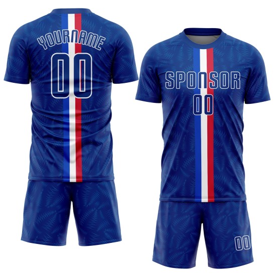 Royal Sublimation Custom Fußball Uniform Trikot Royal-Rot Royal Sublimation Custom Fußball Uniform Trikot Royal-Rot