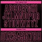 Jersey Custom Schwarz Fußball Uniform Rosa Geometrische Sublimation Linien Jersey Custom Schwarz Fußball Uniform Rosa Geometrische Sublimation Linien
